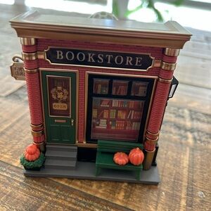 Bath & Body Works Bookstore Decor with Red and Green Accent